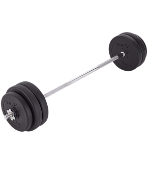 Штанга разборная BB-402, стальной гриф, пластиковые диски, 30 кг